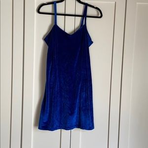 Blue Velvet Mini Dress